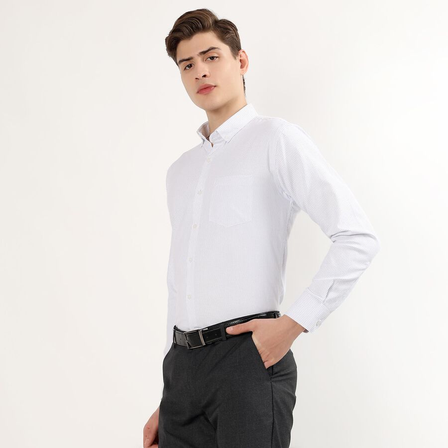 Men's Light Blue Button Down Classic Formal Shirt, Light Blue, large