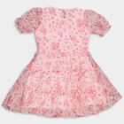 Girls' Soft Pink Round Neck Romantic Dress, Light Pink, small image number null