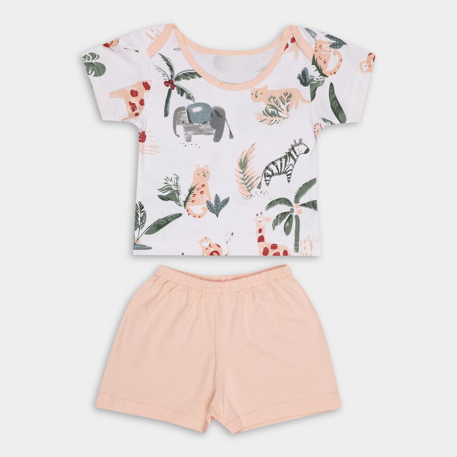 Infants' 100% Cotton Baba Suit, पीच, large image number null