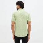 Men's Light Sage Green Cotton Half Sleeve Classic Casual Shirt, Light Green, small image number null