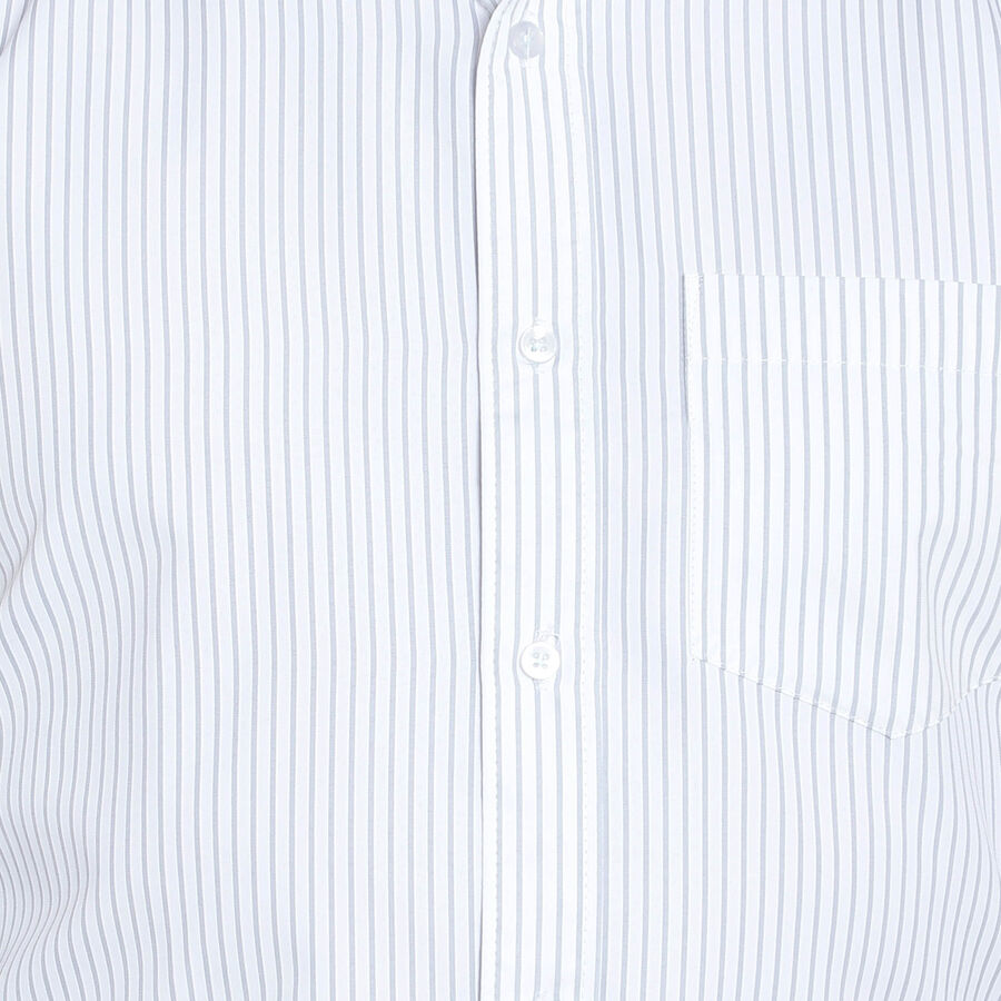 स्ट्राइप्स फॉर्मल शर्ट, हल्का ग्रे, large image number null