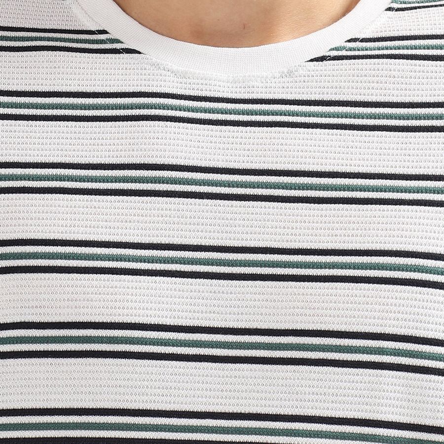 Men's Round Neck Half Sleeves T-Shirt , White, large image number null