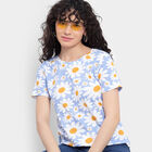 All Over Print Round Neck T-Shirt, हल्का नीला, small image number null