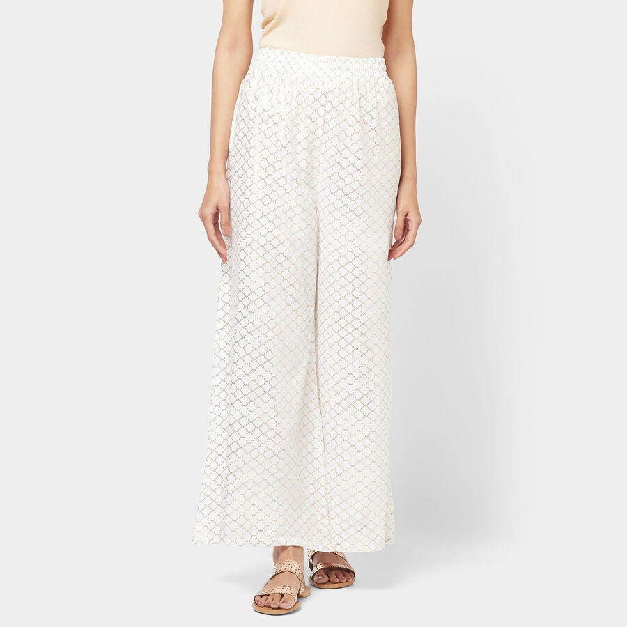 Printed Palazzo, Off White, large image number null