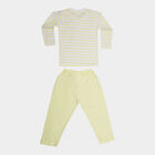 Infants Cotton Stripes Baba Suit, Yellow, small image number null