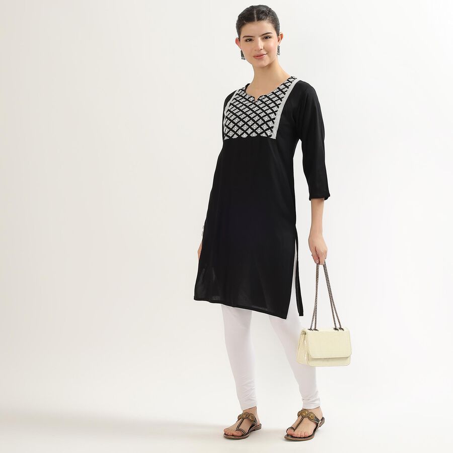Ladies' Kurta , काला, large image number null