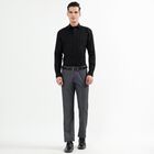 Men's Jet Black Cotton Spread Collar Casual Shirt, Black, small image number null