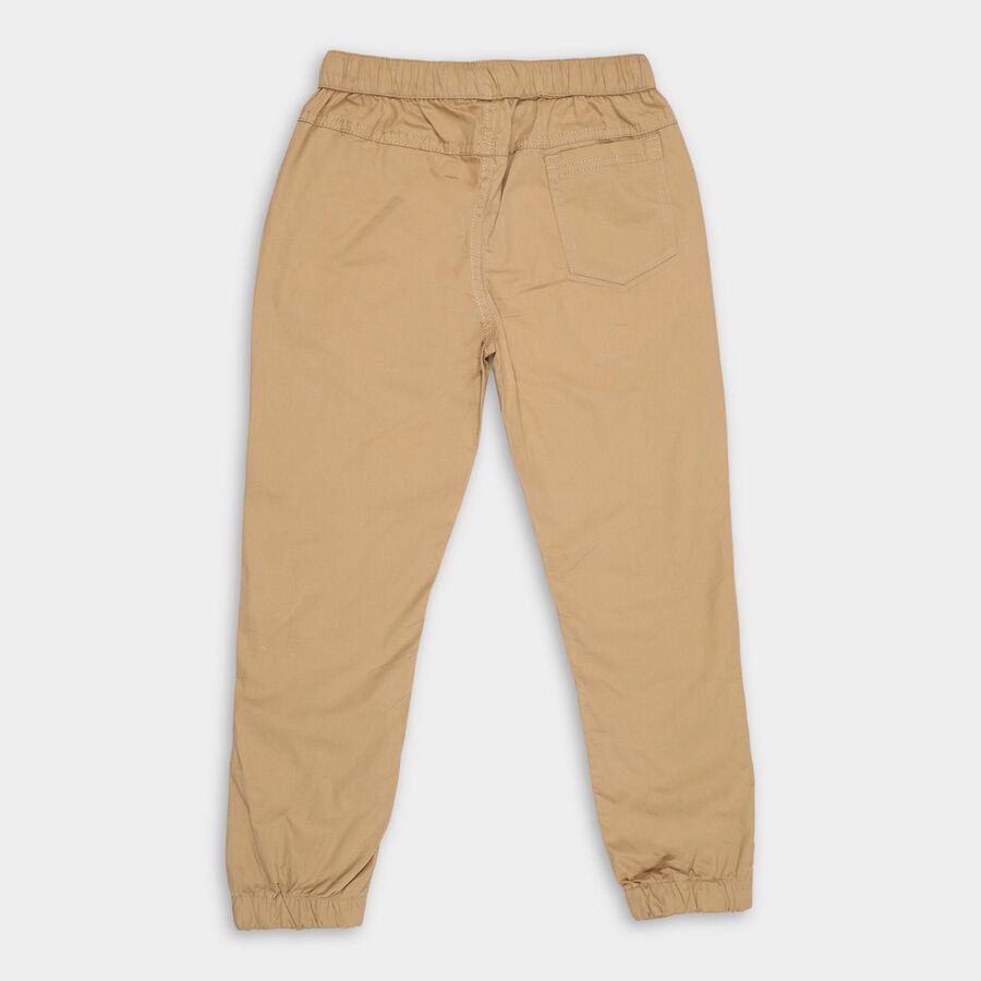 Boys'100% Cotton Trousers, Khaki, large image number null