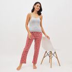 Women's Dusty Rose Floral Printed Elastic Waist Pyjama, गुलाबी, small image number null