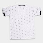 Boys' Cotton Half Sleeves T-Shirt, White, small image number null