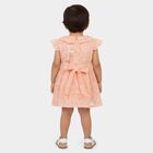 Infants' Peach Sleeveless Casual Frock, Peach, small