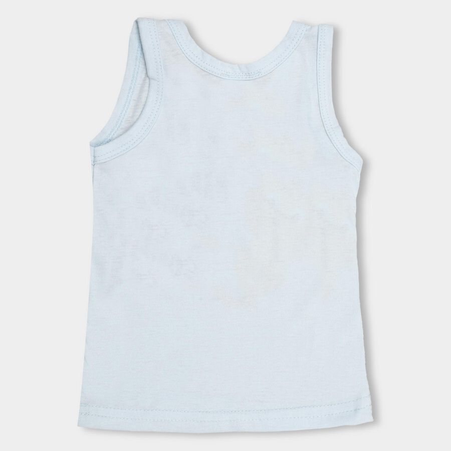 Infants' 100% Cotton Vest, Light Blue, large
