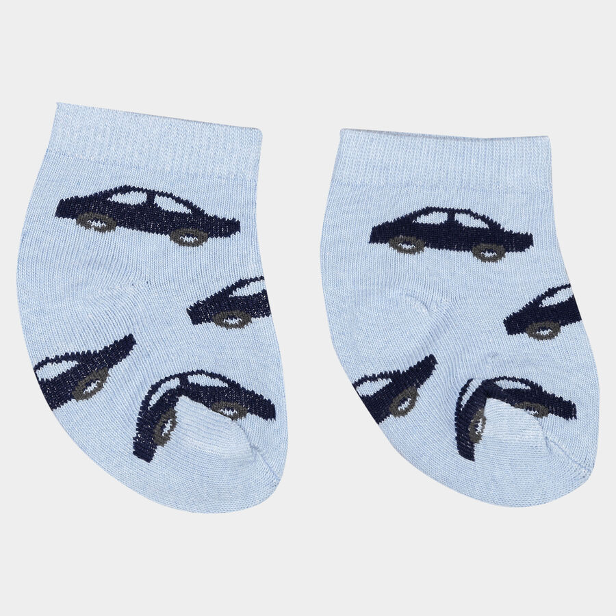 Infants Cotton Solid Socks, Light Blue, large image number null