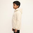 Boys Soft Beige Hooded Casual Sweatshirt, Beige, small image number null