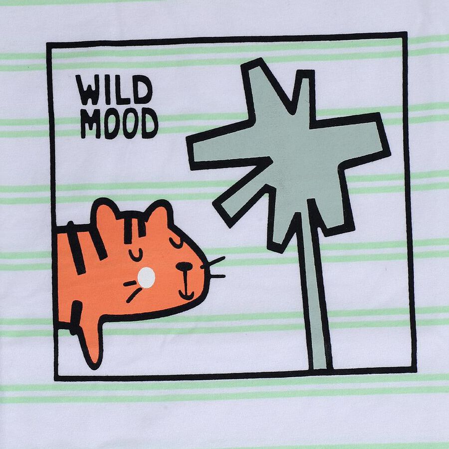 Infants' Green 100% Cotton Round Neck Solid Baba Suit, Light Green, large