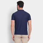 Men's Collared Half Sleeves T-Shirt , Navy Blue, small
