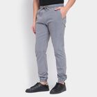 Men's Slim Fit Casual Trousers, Light Grey, small image number null