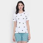 All Over Print Round Neck T-Shirt, सफ़ेद, small image number null