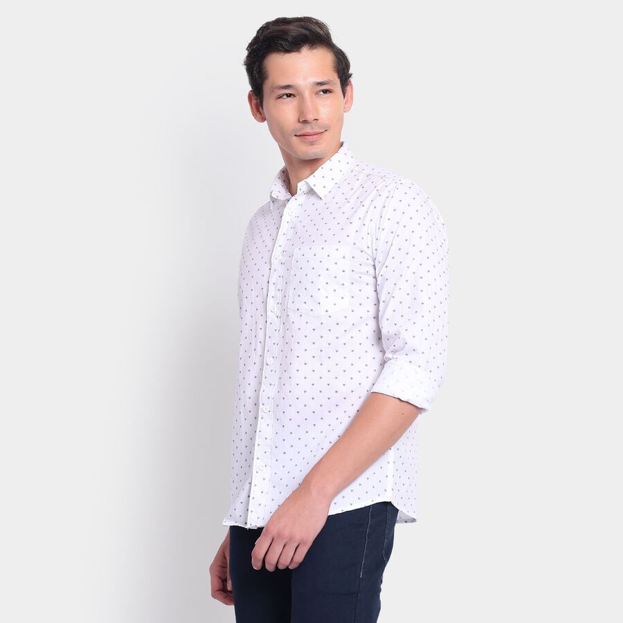 Men's 100% Cotton Casual Shirt, ऑफ व्हाइट, large image number null