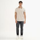 Men's 100% Cotton Collared Half Sleeves T-Shirt , एक्रू मिश्रित, small image number null