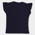 Girls' 100% Cotton T-Shirt, नेवी ब्लू, small image number null
