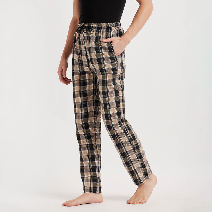 Checks Track Pants, Beige, large image number null