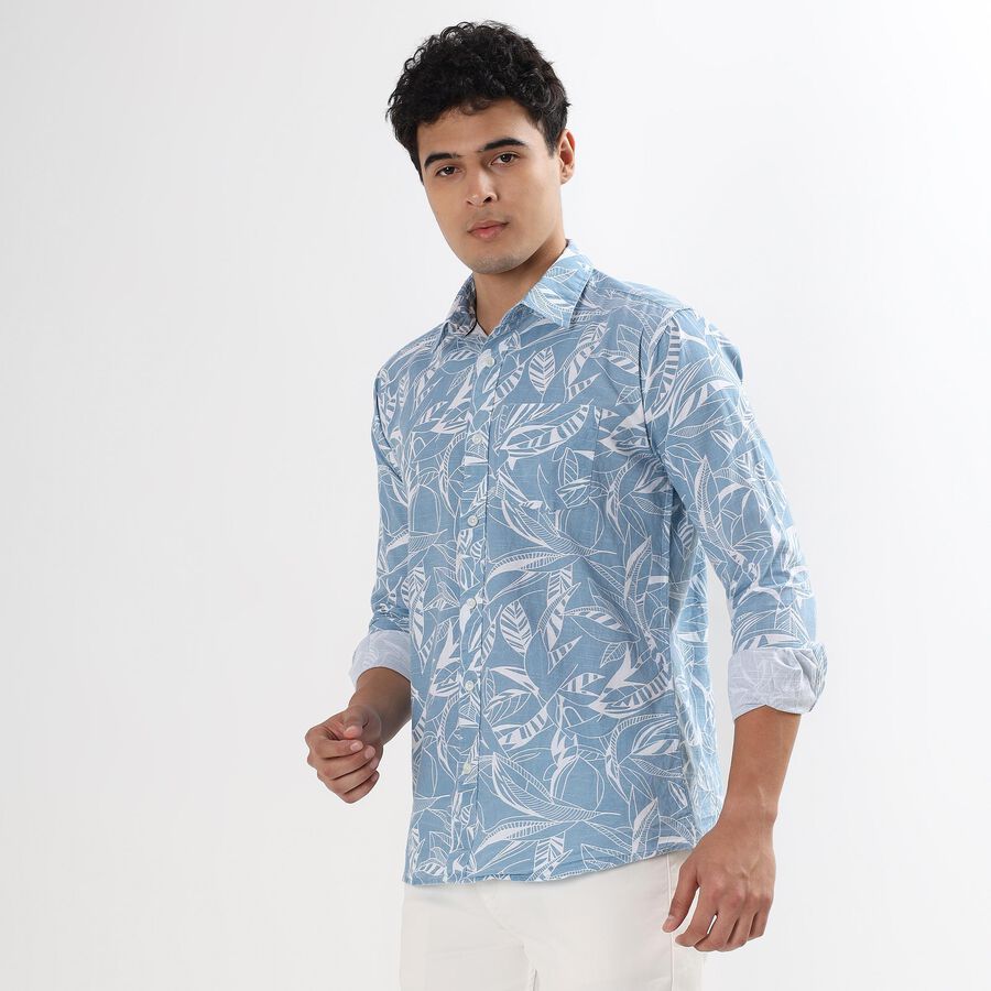 Men's 100% Cotton Casual Shirt , हल्का नीला, large image number null