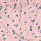 Girls Pink Regular Fit Floral Bloomer, हल्का गुलाबी, small