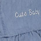 Infants' Soft Pastel Pink Cotton Blend Frock, Light Blue, small image number null