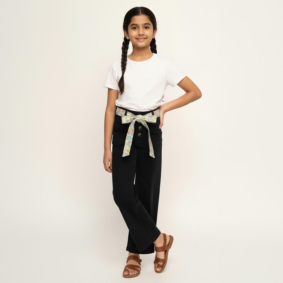 Girls' Jeans, गहरा ग्रे, large image number null