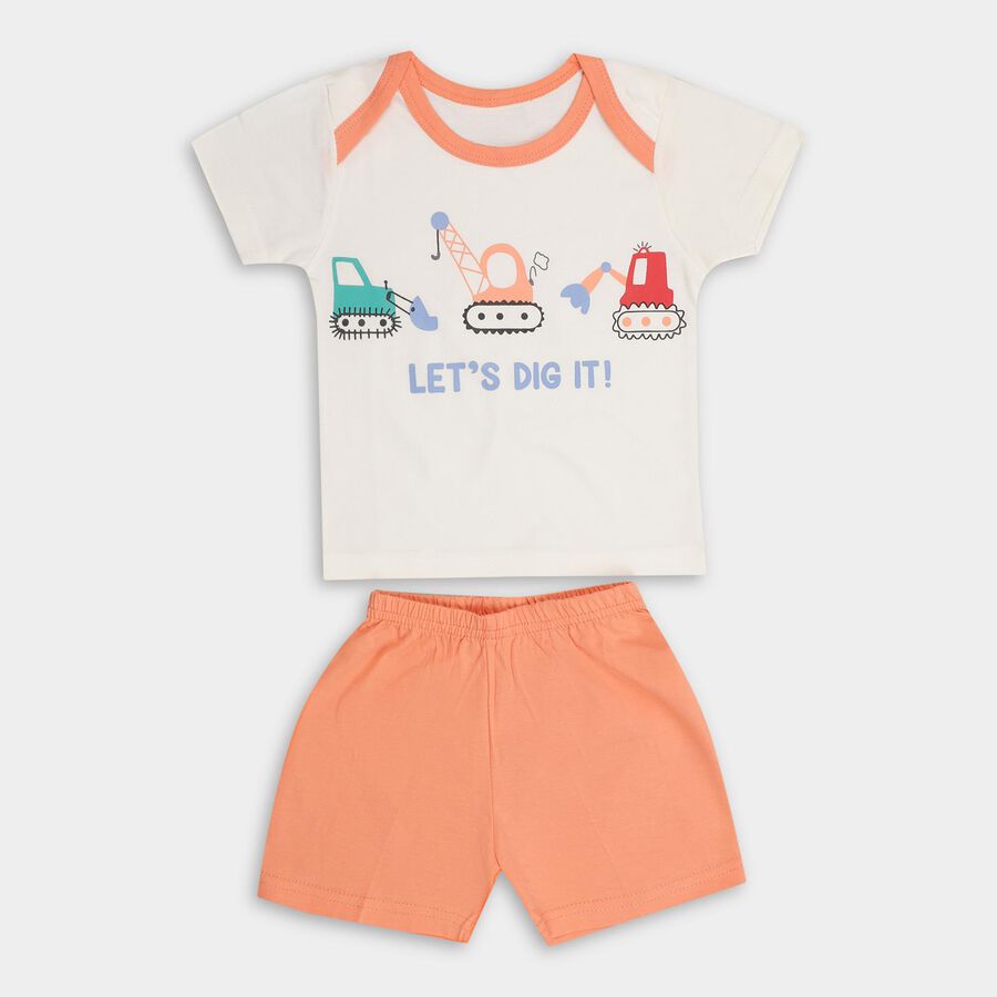 Infants' 100% Cotton Baba Suit , Orange, large image number null