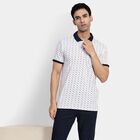 Men's 100% Cotton Collared Half Sleeves T-Shirt, White, small image number null