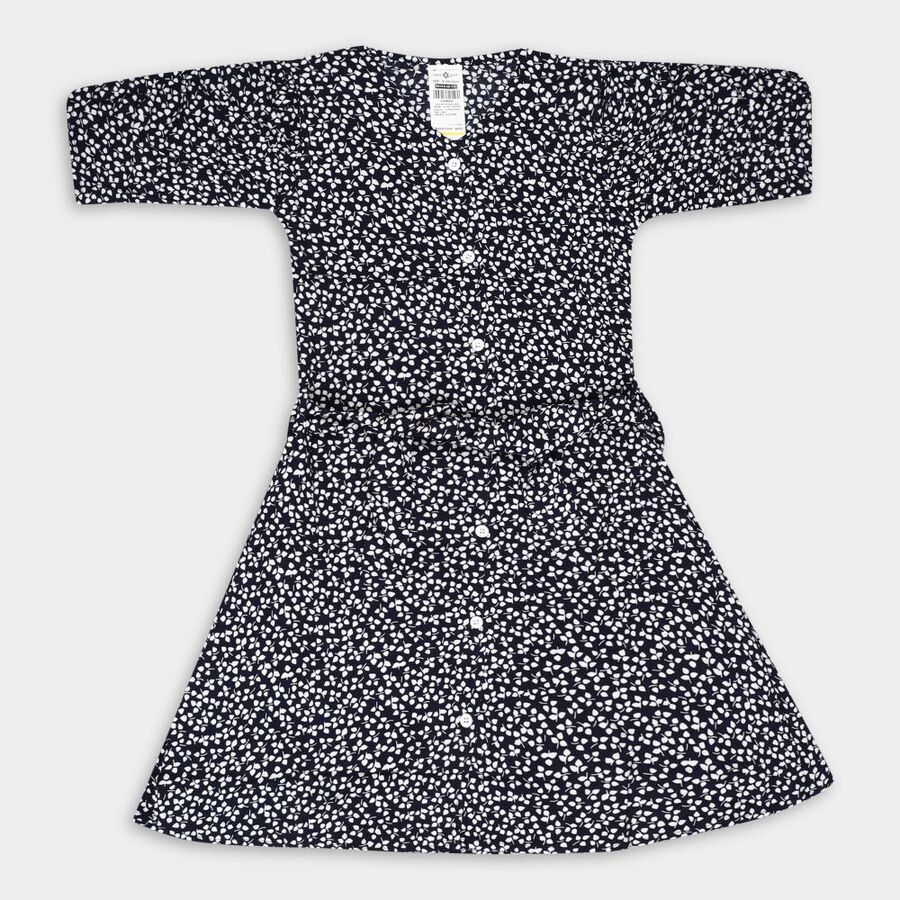 Girls' Dress, Mid Blue, large image number null