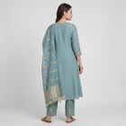 Women's Aqua Embroidered Ethnic Set, Aqua, small