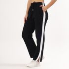 Women's Jet Black Straight Fit Regular Track Pants, Black, small image number null