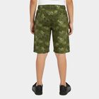 Boys' Olive Green Regular Fit Tropical Print Jamaican Shorts, Olive, small