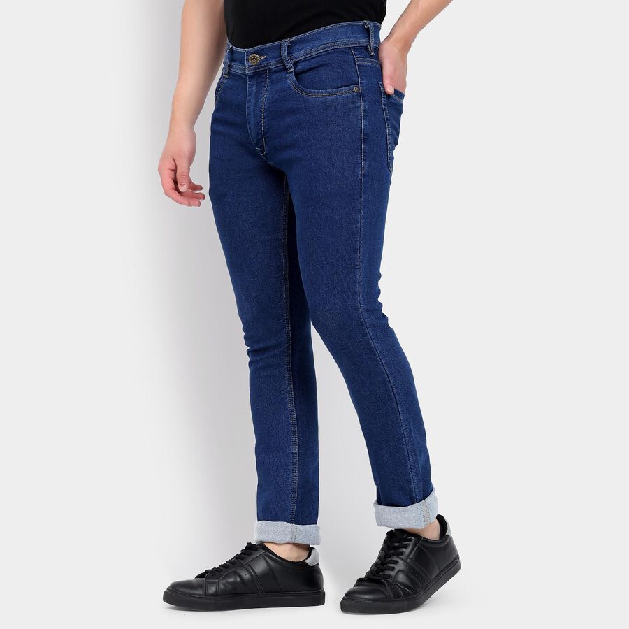 Men's Skinny Jeans, मध्यम नीला, large image number null