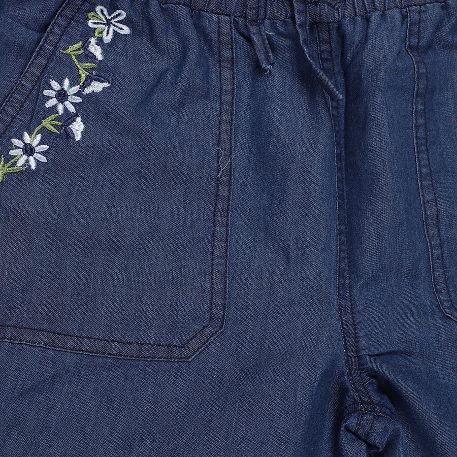 Girls' Jeans, मध्यम नीला, large image number null