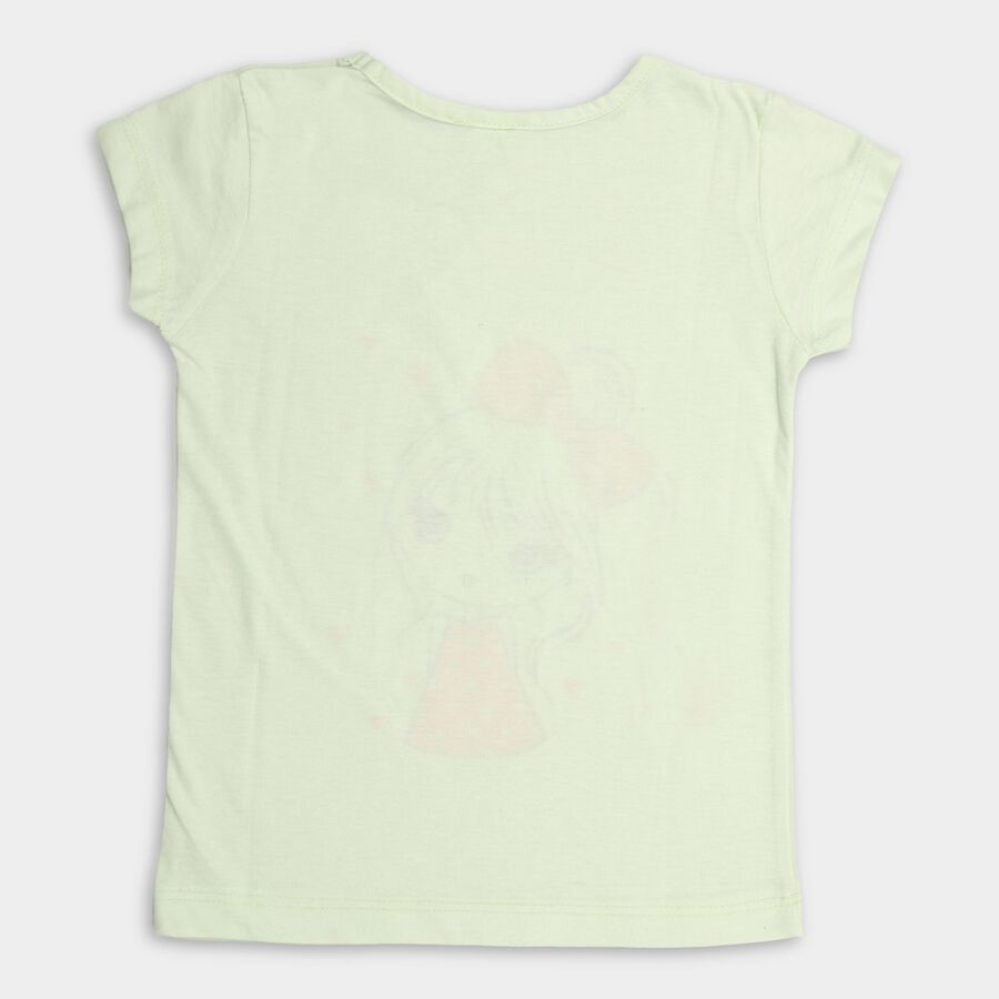 Girl's T-Shirt , हल्का हरा, large image number null
