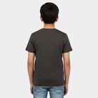 Boys' Half Sleeves T-Shirt, चारकोल, small