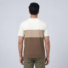 Men's Brown Cotton Round Neck Casual T-Shirt, भूरा, small