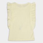 Girls' 100% Cotton T-Shirt, पीला, small image number null