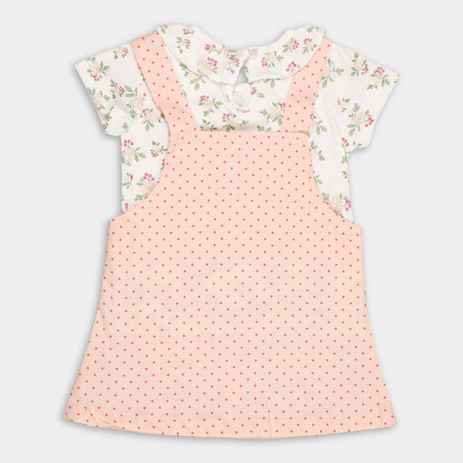 Infant Girl's 100% Cotton Top Skirt, Light Pink, large image number null