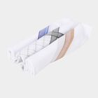 Men White Checked Pack of 3 Handkerchief, गहरा ग्रे, small