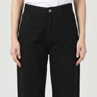 Women's Black Wide Leg Jeans, Black, small