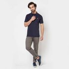 Solid Polo Shirt, Navy Blue, small image number null