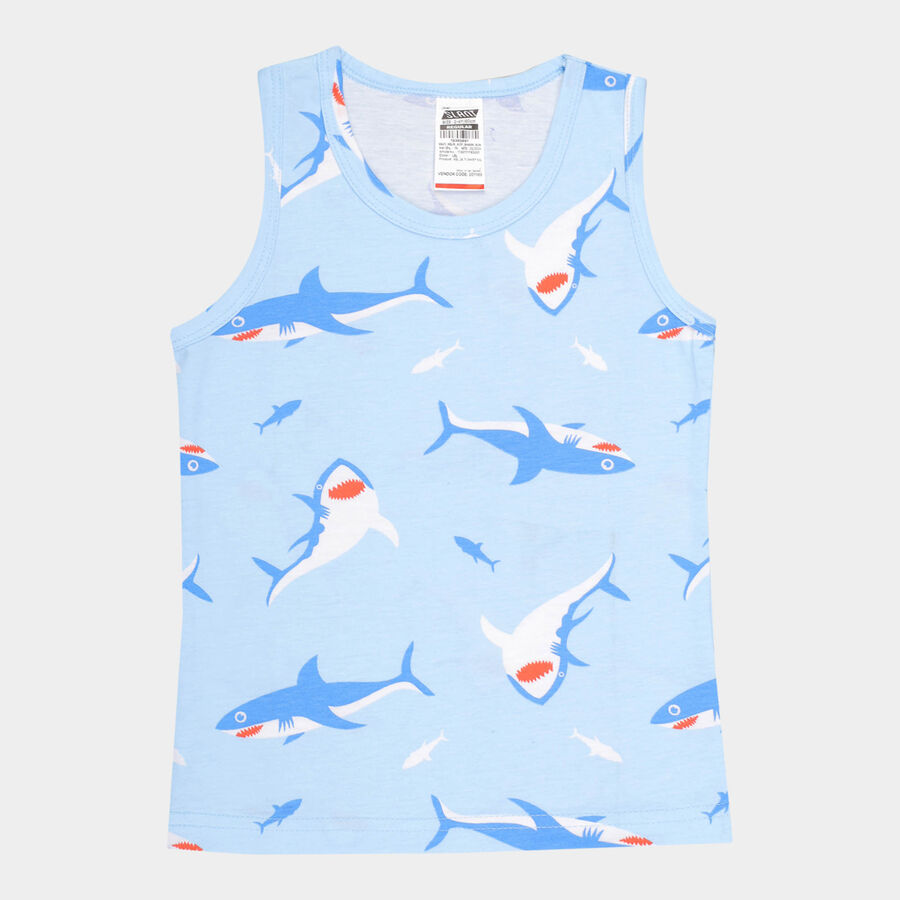 Boys All Over Print T-Shirt, Light Blue, large image number null