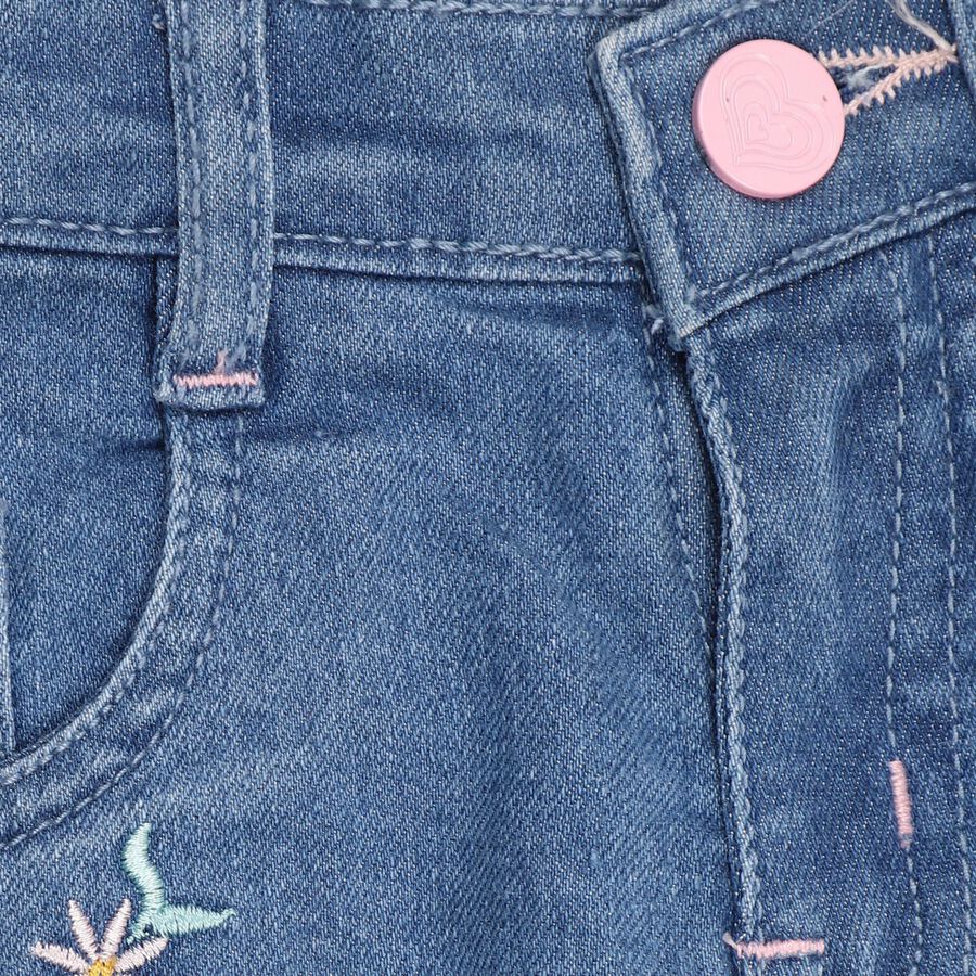Girls' Shorts, मध्यम नीला, large image number null