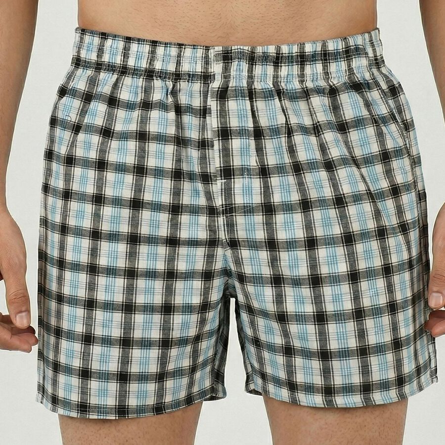 Men's White Regular Fit Solid Boxers, सफ़ेद, large