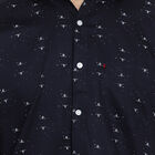 Cotton Casual Shirt, Navy Blue, small image number null